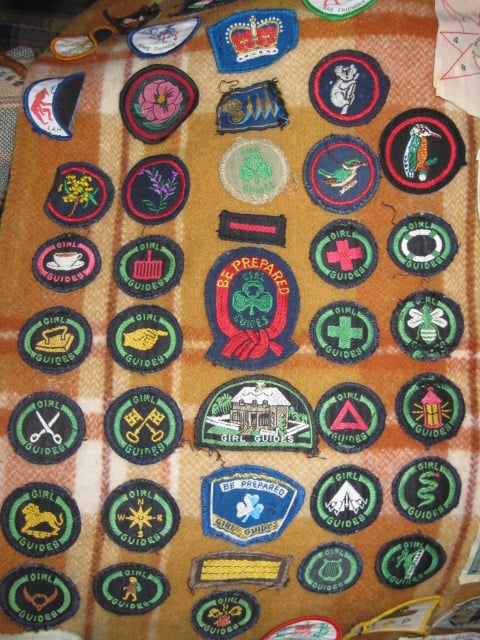 Girl Guide badges earned